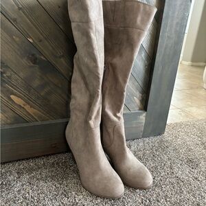 Old Navy Taupe Over-the-Knee Boots